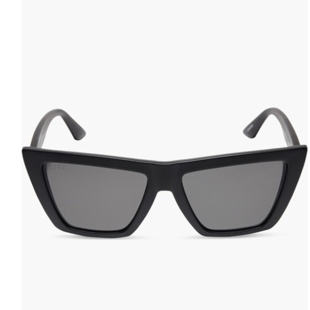 DIFF Eyewear Vinona Sunglasses, 100% UV protection,‎ Black, Retro Chic, NWT
